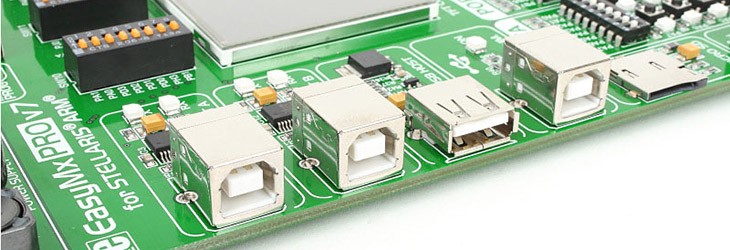 EasyMx PRO v7 for Stellaris UART USB Mikroe