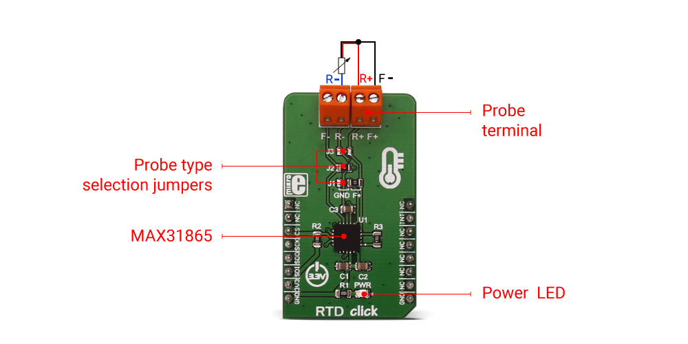 MikroE Sensors RTD click