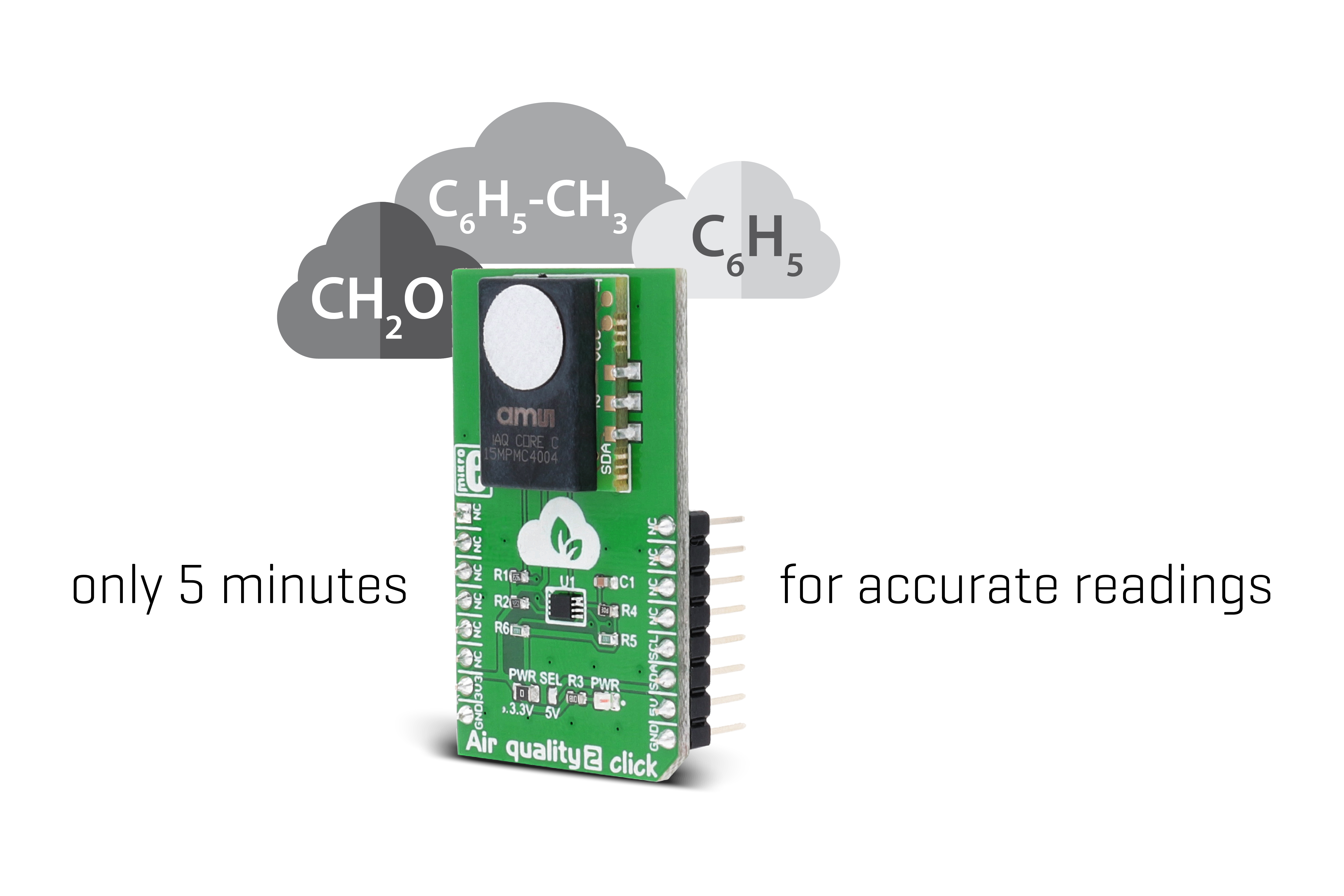 MikroE Click Boards Sensors Air quality 2 click