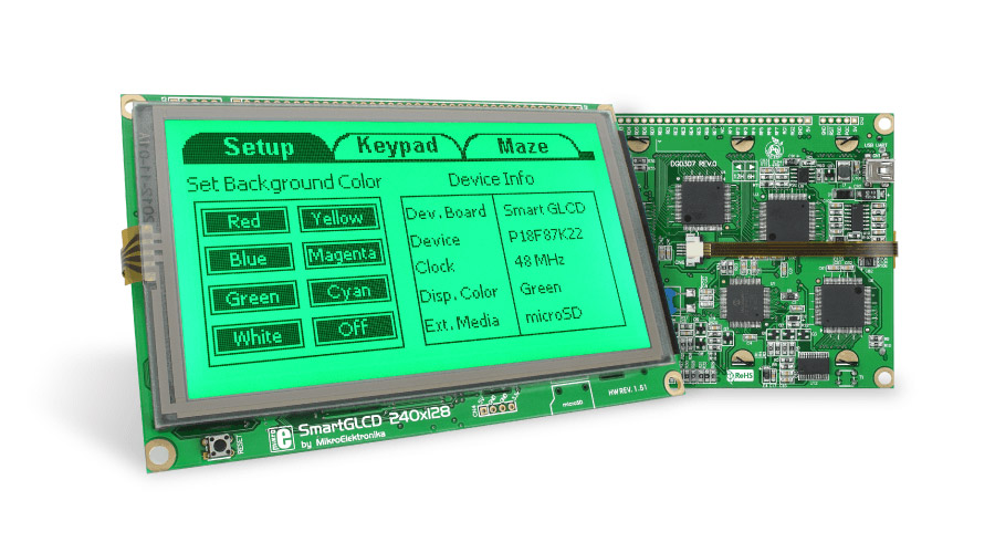 MikroElektronika SmartGLCD 240x128 Board