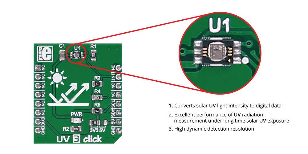 MikroE SensorsUV 3 click